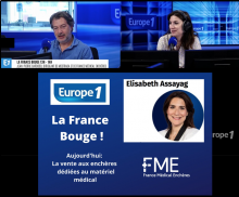 Jean-Pierre Cardoso dirigeant de France Médical Enchères interrogé par Elisabeth Assayag dans l'émission La France bouge sur Europe1